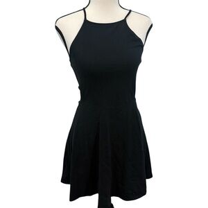 Garage Black Halter Mini Dress